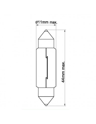LAMPADA SILURO 24V 10W SV-8,5 (11X44)