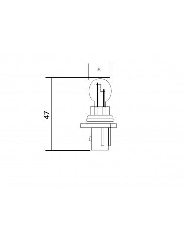 LAMPADA BASE IN PLASTICA  P13W  12V...