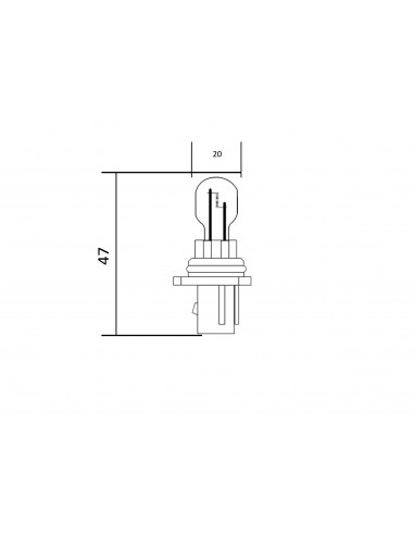 LAMPADA BASE IN PLASTICA PSX26W 12V 26W