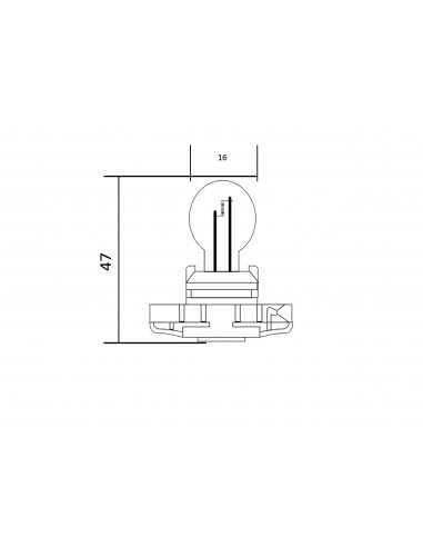 LAMPADA BASE IN PLASTICA PSX24W  12V...
